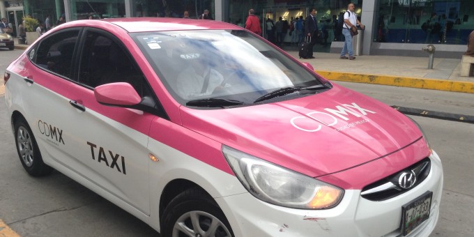 Mexico City Pink Taxi