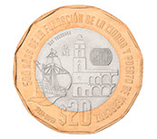 $20 peso coin, 2020