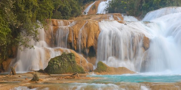 Agua Azul Waterfalls in Chiapas, Mexico