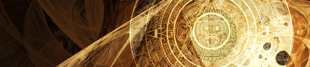 Aztec Calendar in Artistic Light