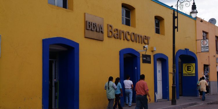 Bancomer Bank in a Colonial City in Mexico