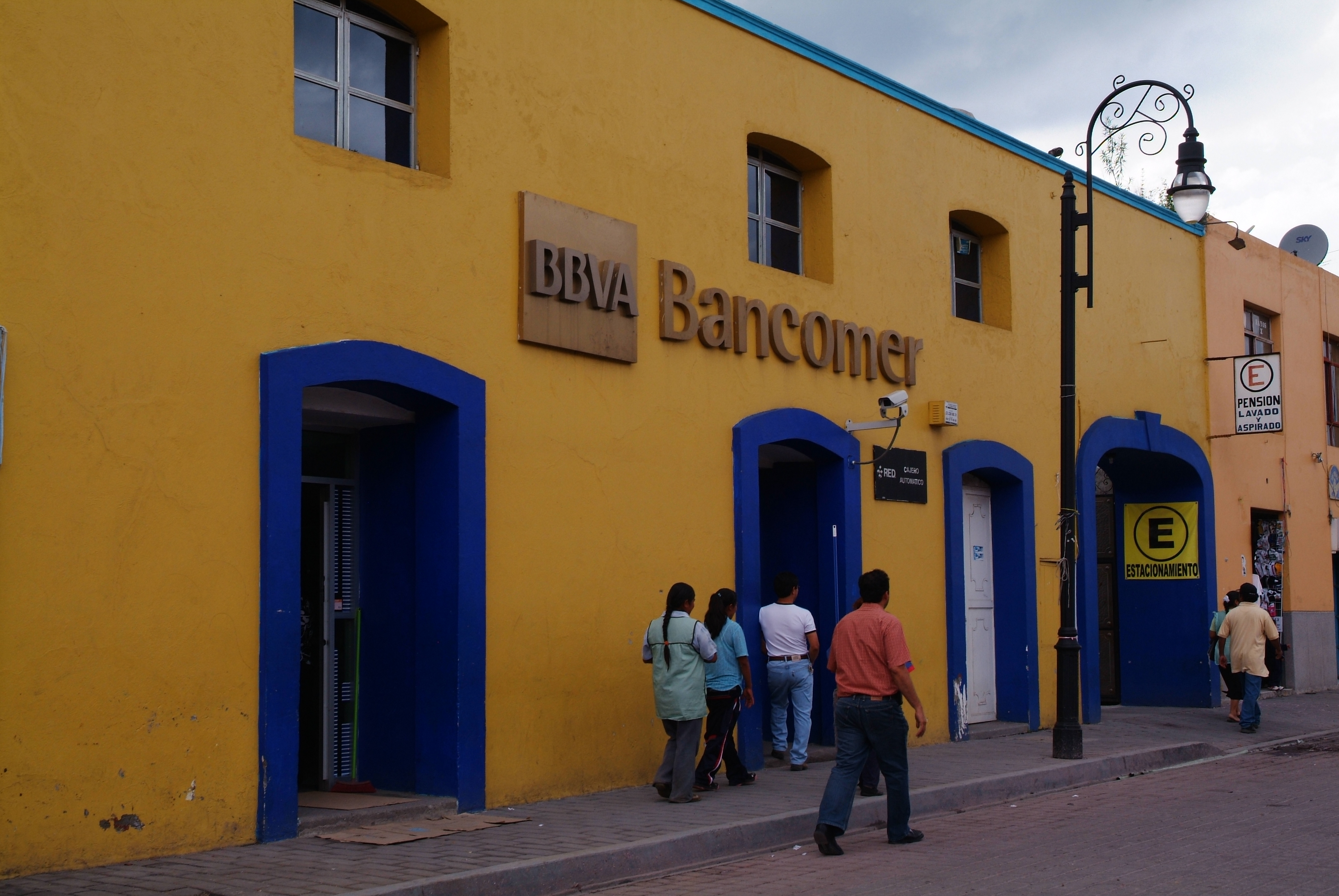Bancomer Bank in a Colonial City in Mexico