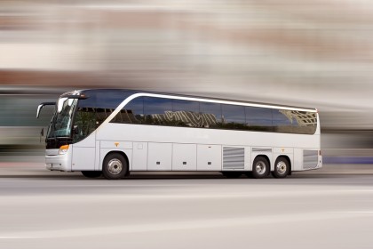 Bus Traveling at Speed