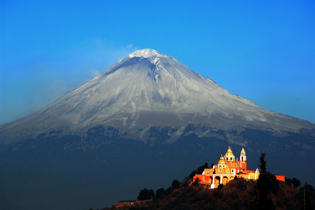 Cholula and Popocatepetl