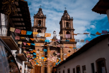 Bell tower in provincial Mexico