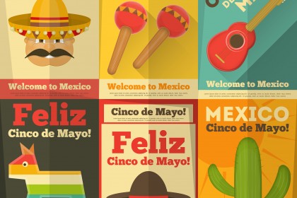 Posters for Cinco de Mayo Celebrations in Mexico