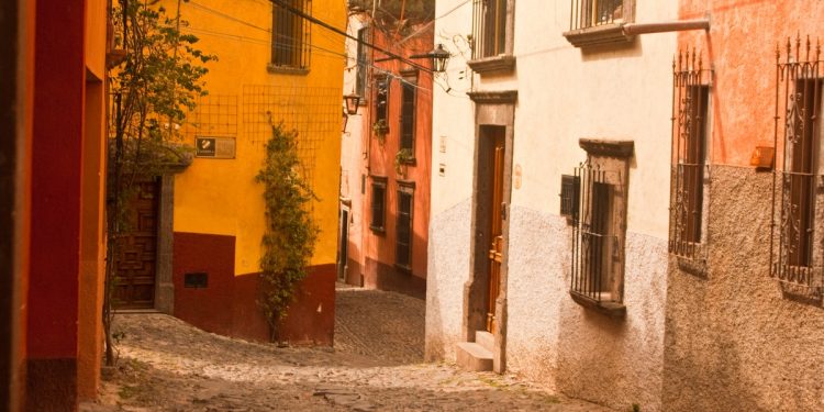 Cobbled colonial lane