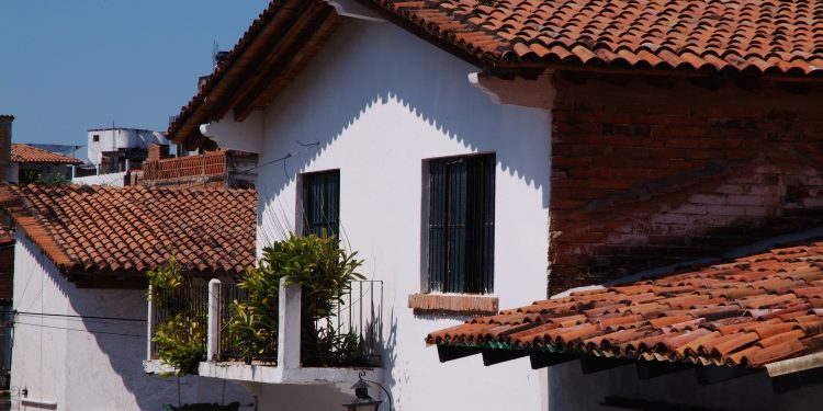 Colonial Style Rooftops in Puerto Vallarta, Mexico