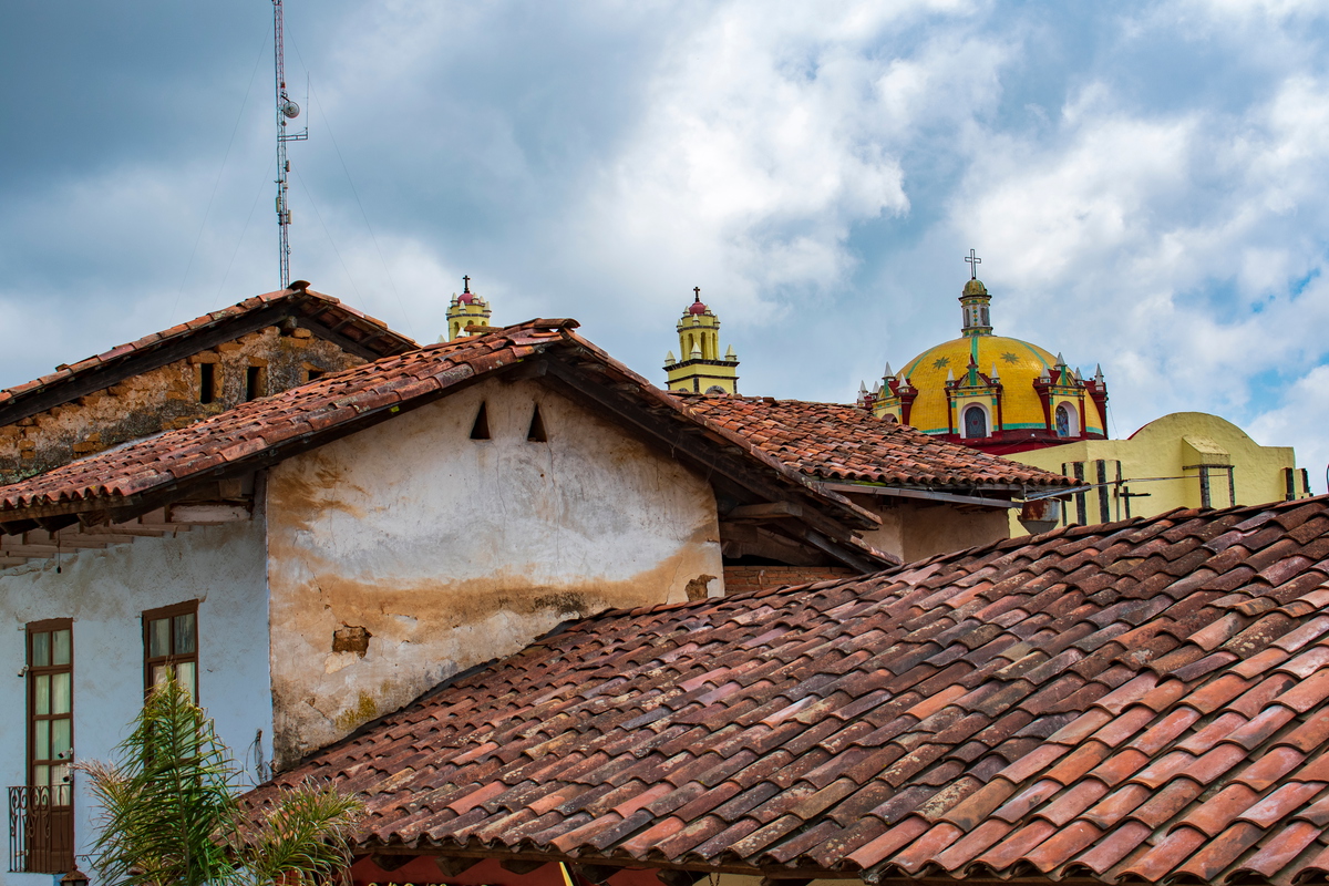 Colonial rooftops in Mexico