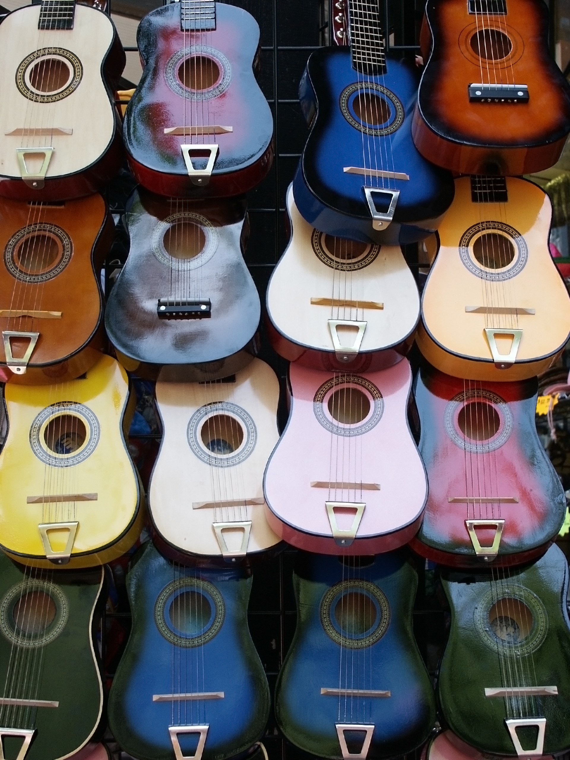 Colorful Guitars in Mexico