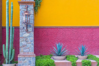 A colorful wall in Mexico