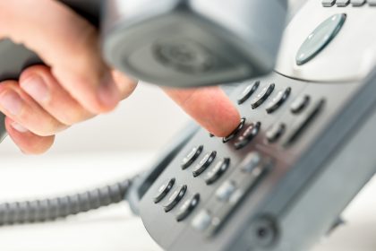 Dialing from a desk phone