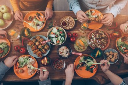 Dining out with friends