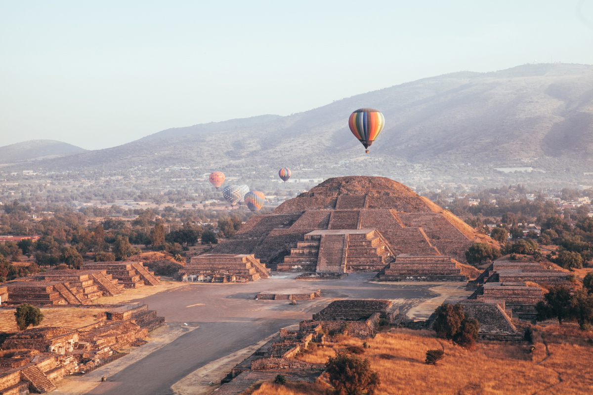 Dry season in Teotihuacan, Mexico