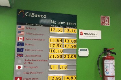 Currency Exchange Rates at Mexico City airport