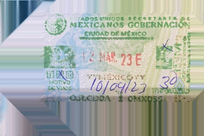 Mexico Visitor Permit Stamp in Passport
