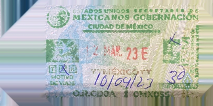 Mexico Visitor Permit Stamp in Passport