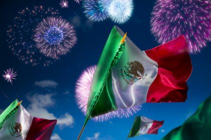 Flags and Fireworks in Mexico