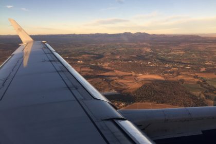 Early morning flight over central Mexico