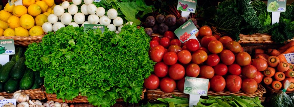 Fresh produce on sale at the market