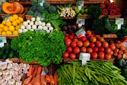 Fresh produce on sale at the market