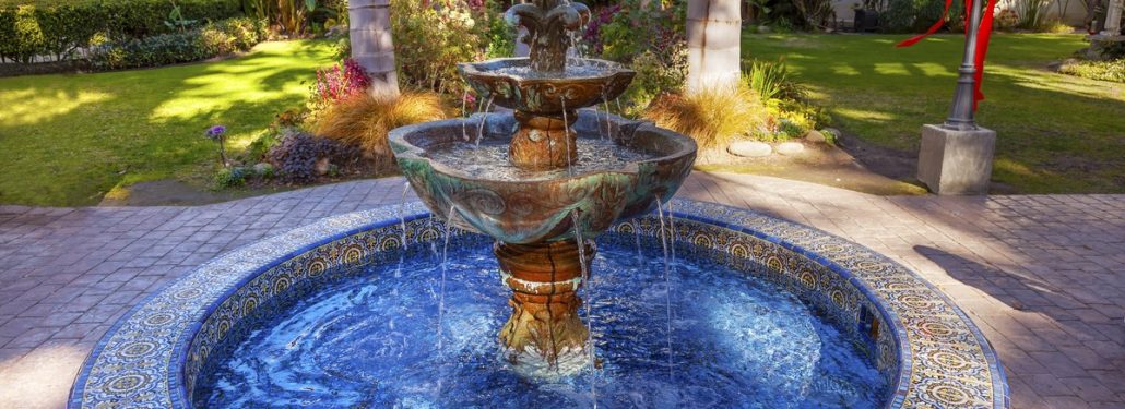 Fountain in a garden