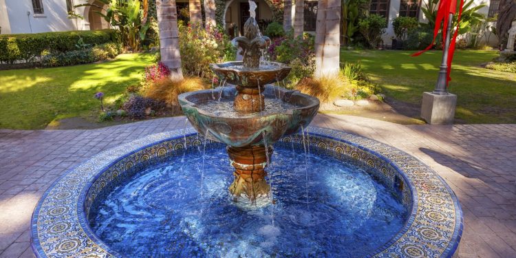 Fountain in a garden