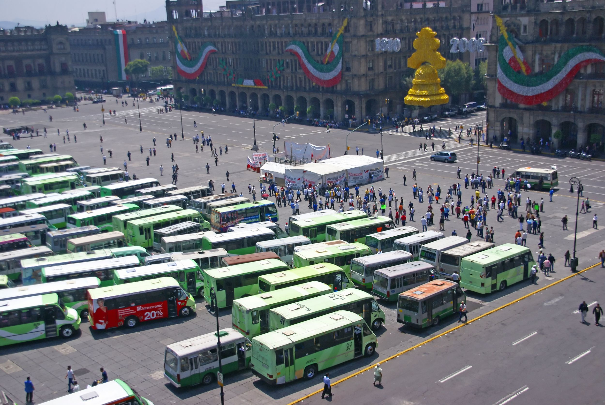 Microbuses in Mexico City