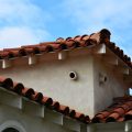 Roof tiles on a home