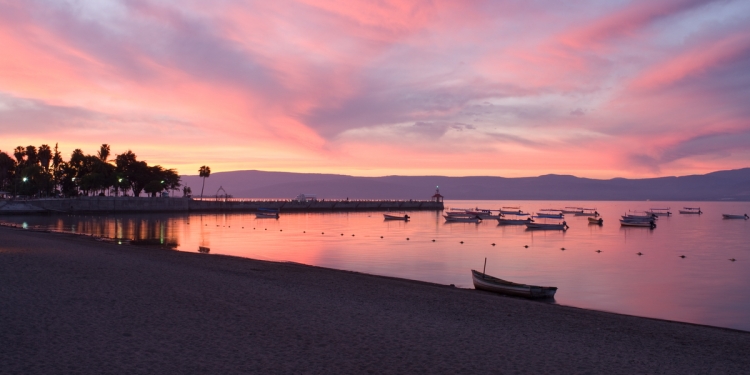 Sunset on Lake Chapala, in Mexico