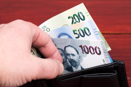 Mexican banknotes in a wallet