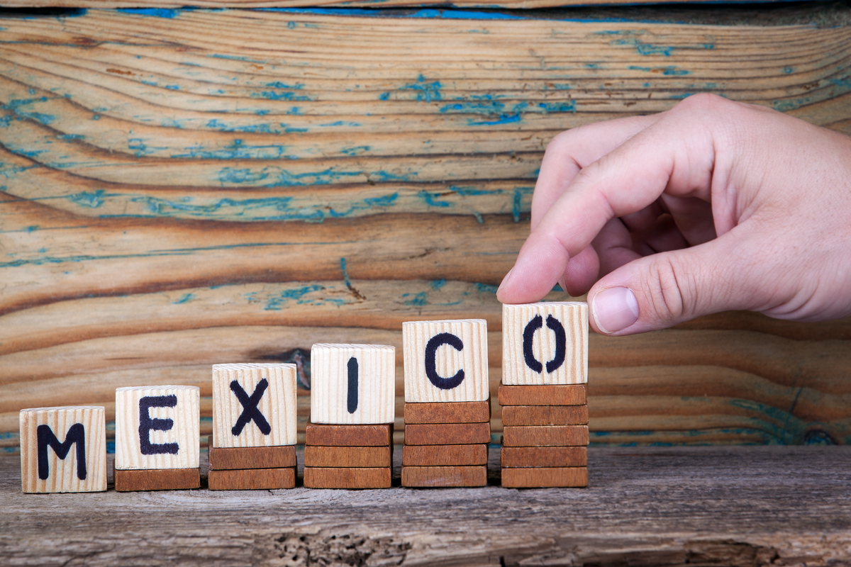 Mexico spelled out using Building Blocks