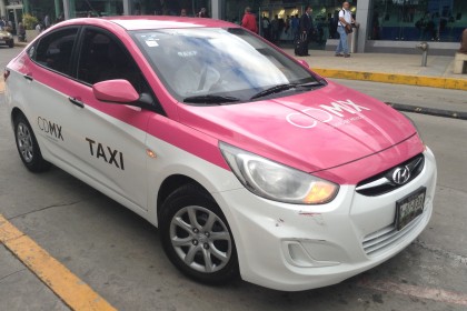 Mexico City Pink Taxi