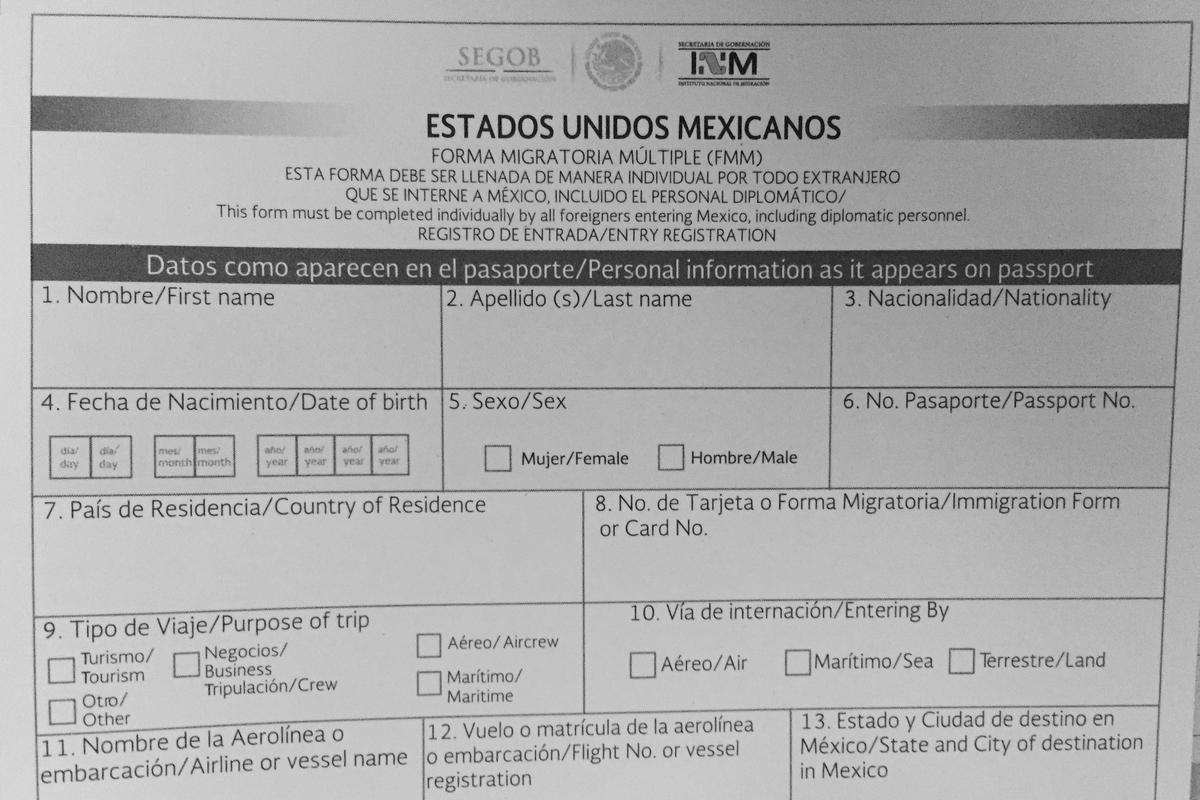 Mexico Phasing Out Use of Paper Visitor Permits (FMM)