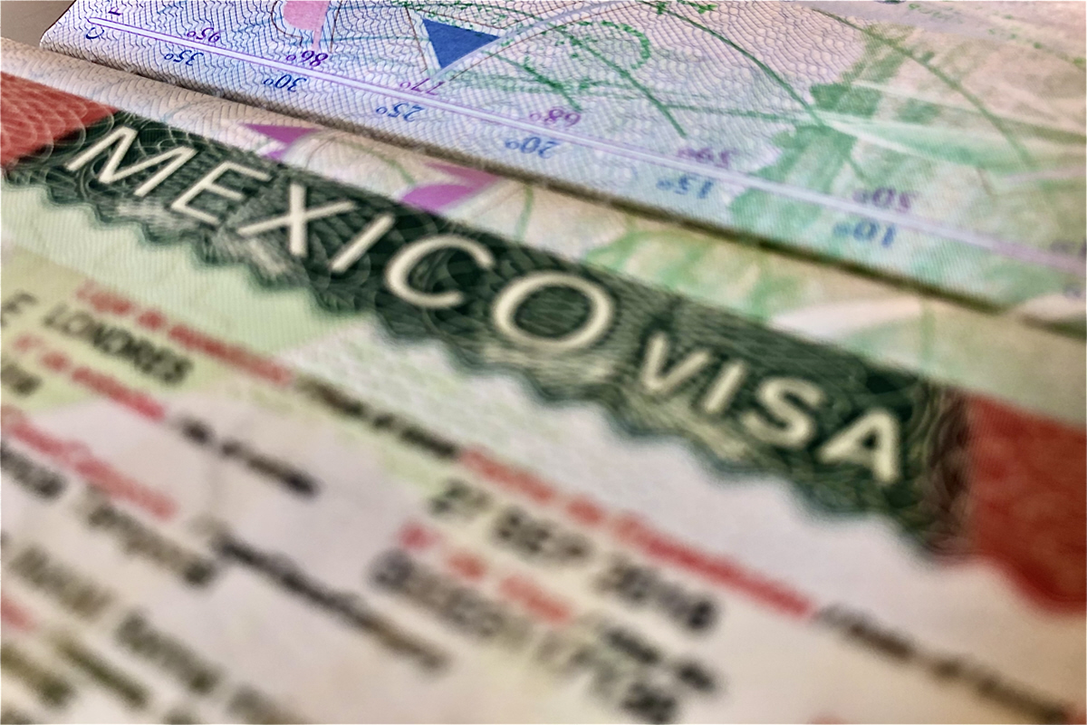 Mexico visa in passport