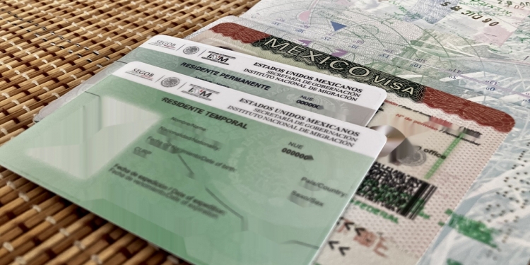 Mexico Residency Visa in Passport with Cards