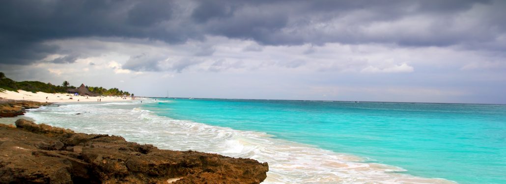 Monsoon Rains over Mexico's Caribbean Sea