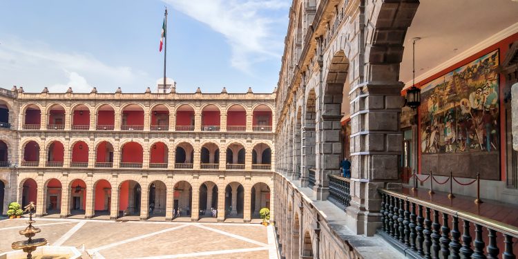 View of Inner Courtyard, National Palace, Mexico City