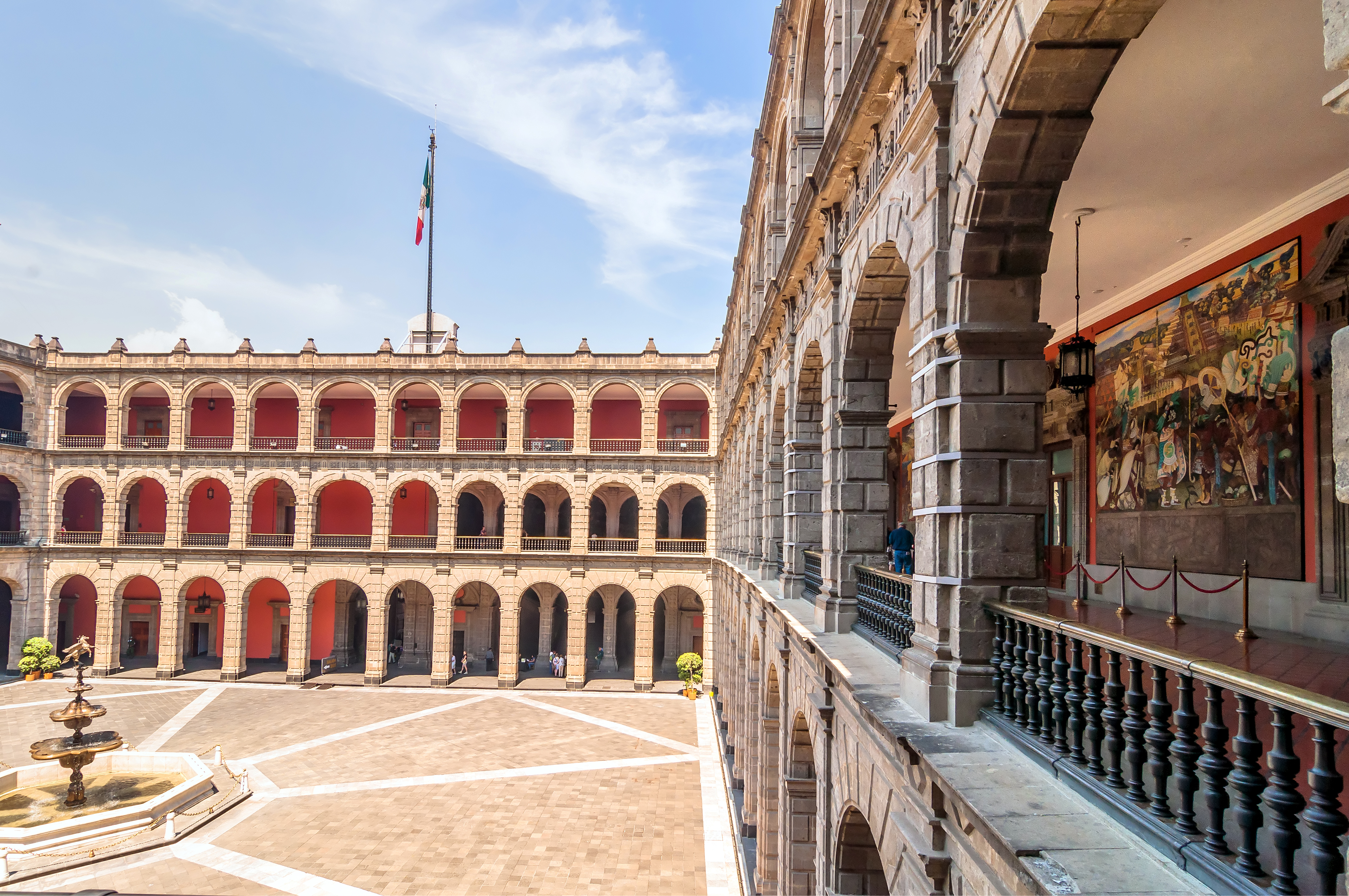View of Inner Courtyard, National Palace, Mexico City