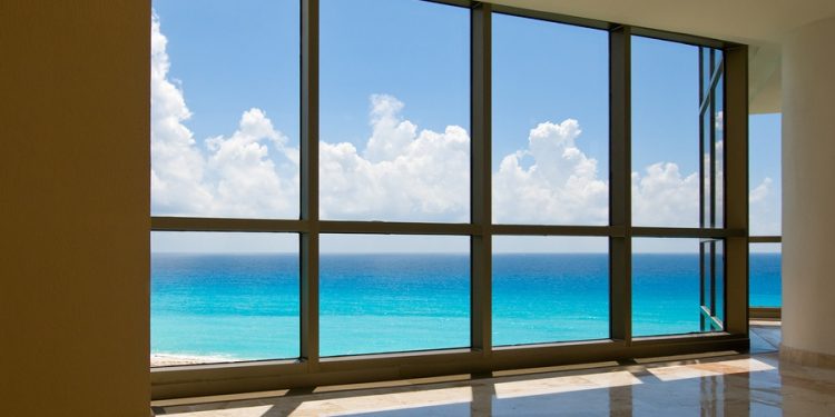 Ocean View through a window