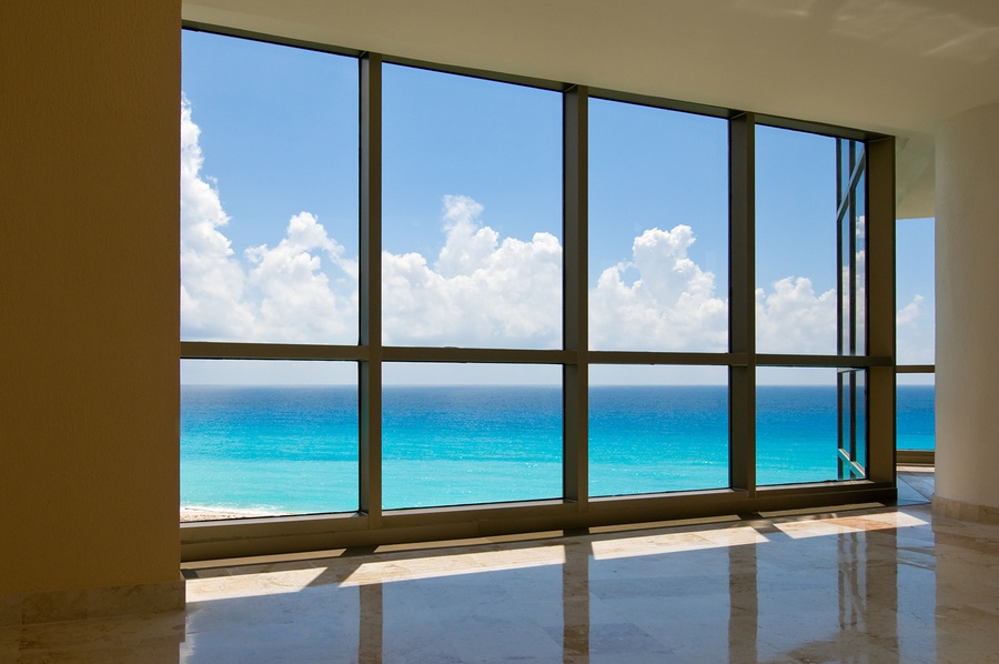 Ocean View through a window
