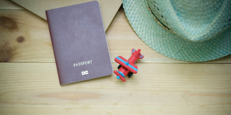 Passport, travel and leisure concept