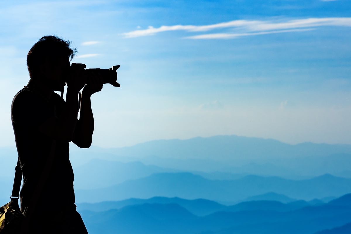Photographer in silouette