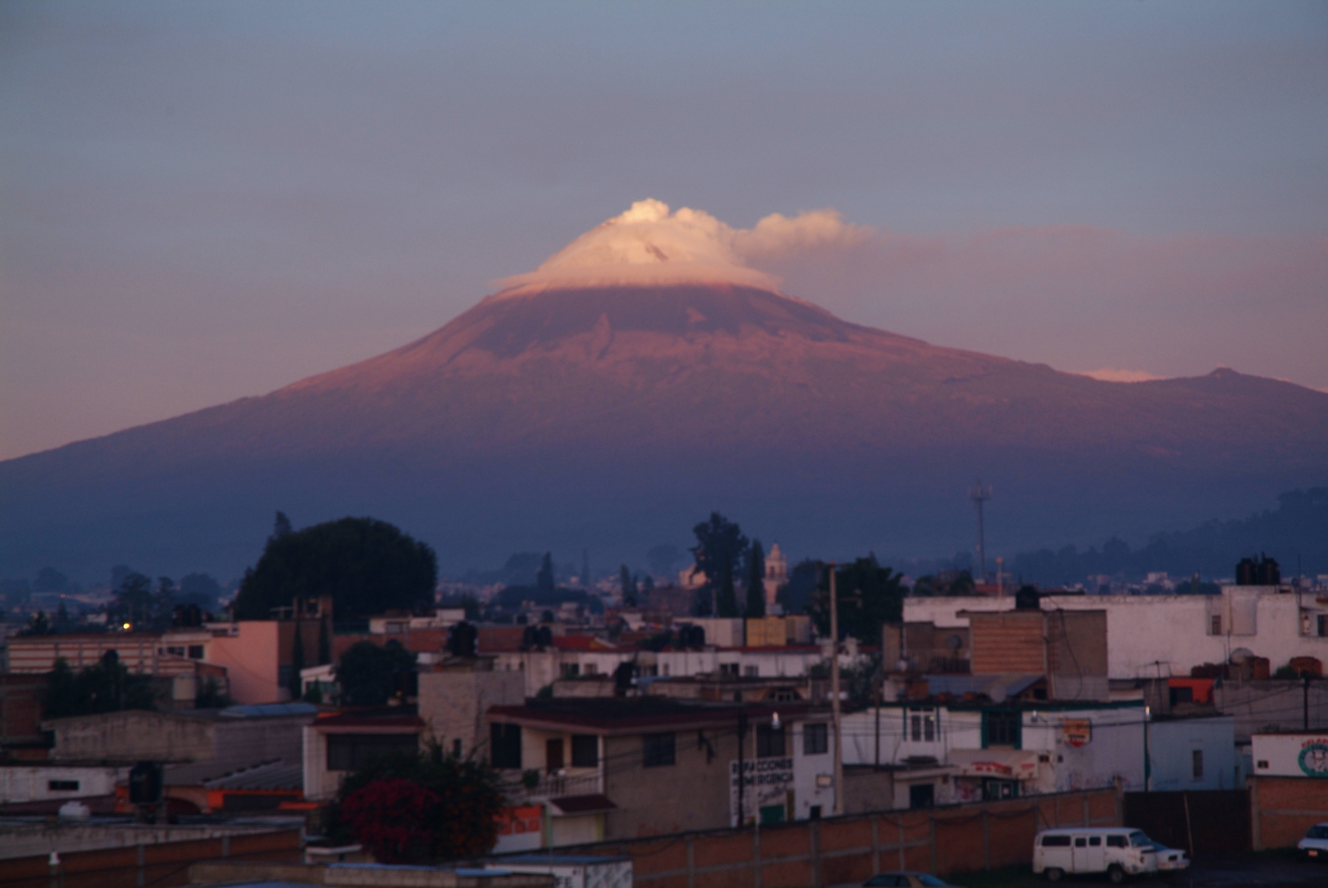 Popocatepetl at Daybreak, viewed from Cholula