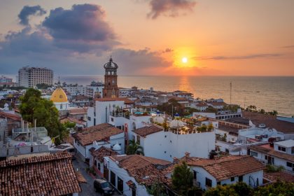 Puerto Vallarta Rooftops at Sunset