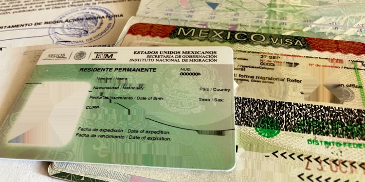 Passport with Mexico Resident Visa and Residency Card
