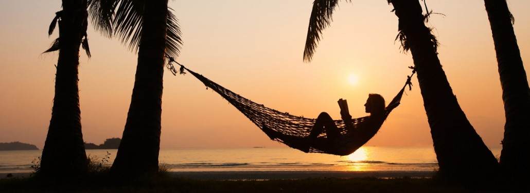 Resting in a hammock