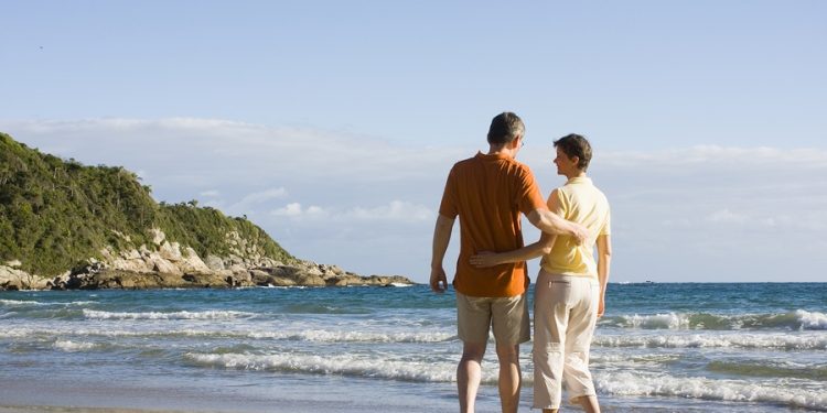 Retired Couple Walking