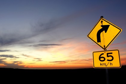Road Sign on Highway