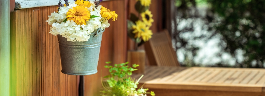 Spring flowers in a garden